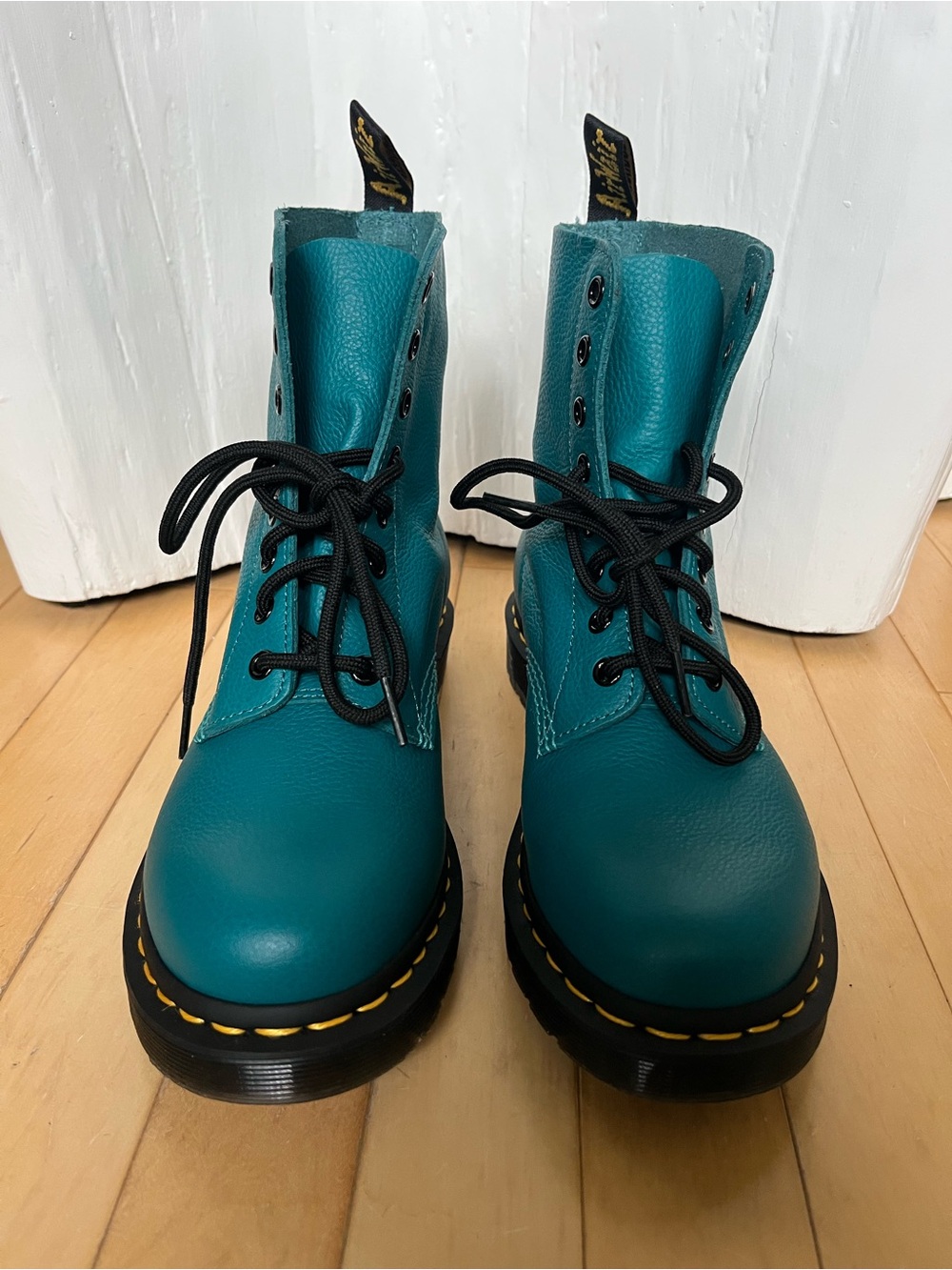 Dr. Martens Teal 1460 Combat Boots - Picture 3 of 7